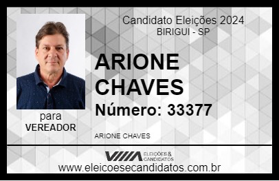 Candidato ARIONE CHAVES 2024 - BIRIGUI - Eleições