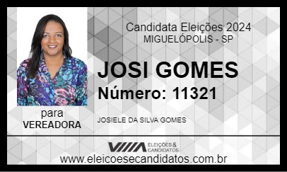 Candidato JOSI GOMES 2024 - MIGUELÓPOLIS - Eleições