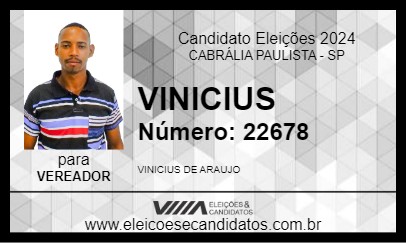 Candidato VINICIUS 2024 - CABRÁLIA PAULISTA - Eleições