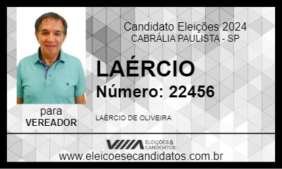 Candidato LAÉRCIO 2024 - CABRÁLIA PAULISTA - Eleições