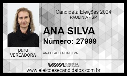 Candidato ANA SILVA 2024 - PAULÍNIA - Eleições