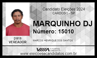 Candidato MARQUINHO DJ 2024 - CARDOSO - Eleições