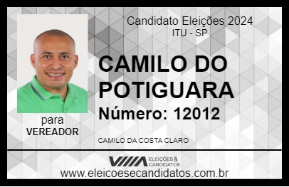 Candidato CAMILO DO POTIGUARA 2024 - ITU - Eleições