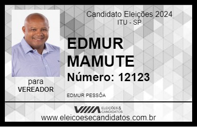 Candidato EDMUR MAMUTE 2024 - ITU - Eleições