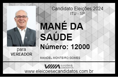 Candidato MANÉ DA SAÚDE 2024 - ITU - Eleições