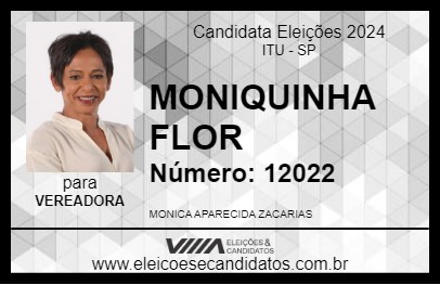 Candidato MONIQUINHA FLOR 2024 - ITU - Eleições