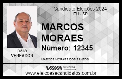 Candidato MARCOS MORAES 2024 - ITU - Eleições