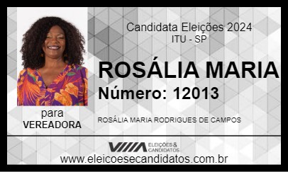 Candidato ROSÁLIA MARIA 2024 - ITU - Eleições