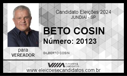 Candidato BETO COSIN 2024 - JUNDIAÍ - Eleições