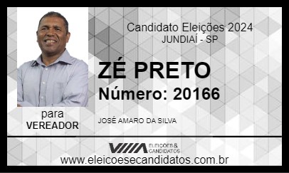 Candidato ZÉ PRETO 2024 - JUNDIAÍ - Eleições