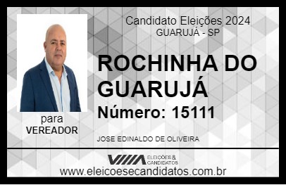 Candidato ROCHINHA DO GUARUJÁ 2024 - GUARUJÁ - Eleições