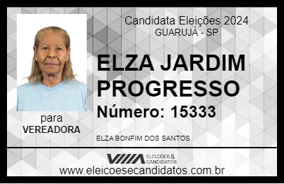 Candidato ELZA JARDIM PROGRESSO 2024 - GUARUJÁ - Eleições