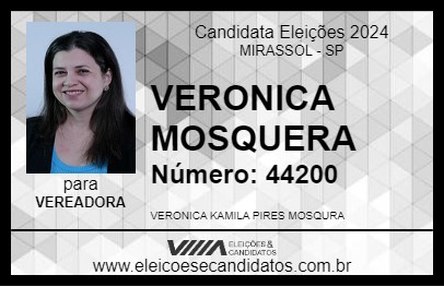 Candidato VERONICA MOSQUERA 2024 - MIRASSOL - Eleições