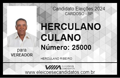 Candidato HERCULANO CULANO 2024 - CARDOSO - Eleições