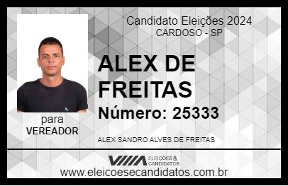 Candidato ALEX DE FREITAS 2024 - CARDOSO - Eleições