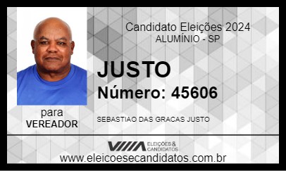 Candidato JUSTO 2024 - ALUMÍNIO - Eleições