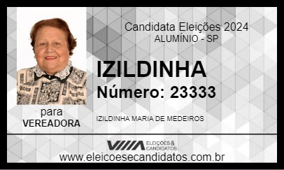 Candidato IZILDINHA 2024 - ALUMÍNIO - Eleições