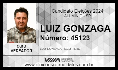 Candidato LUIZ GONZAGA 2024 - ALUMÍNIO - Eleições