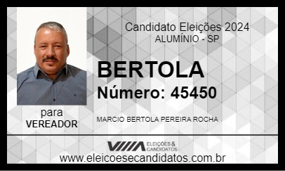 Candidato BERTOLA 2024 - ALUMÍNIO - Eleições