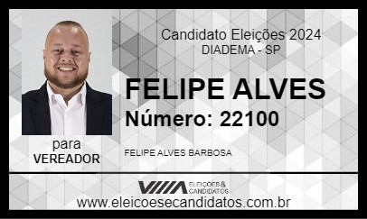 Candidato FELIPE ALVES 2024 - DIADEMA - Eleições