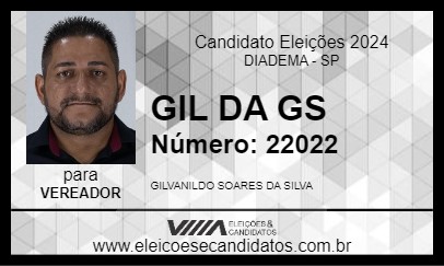 Candidato GIL DA GS 2024 - DIADEMA - Eleições