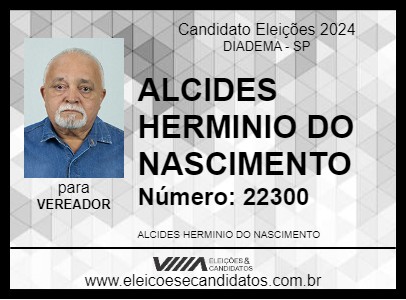 Candidato ALCIDES HERMINIO DO NASCIMENTO 2024 - DIADEMA - Eleições