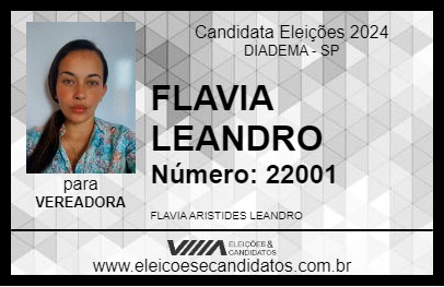 Candidato FLAVIA LEANDRO 2024 - DIADEMA - Eleições