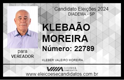 Candidato KLEBAÃO MOREIRA 2024 - DIADEMA - Eleições