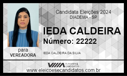 Candidato IEDA CALDEIRA 2024 - DIADEMA - Eleições