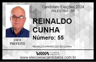 Candidato REINALDO CUNHA 2024 - PALESTINA - Eleições