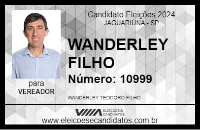 Candidato WANDERLEY FILHO 2024 - JAGUARIÚNA - Eleições