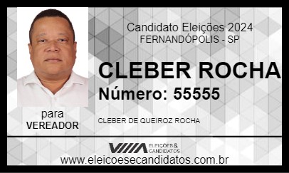 Candidato CLEBER ROCHA 2024 - FERNANDÓPOLIS - Eleições