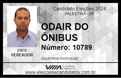 Candidato ODAIR PENA 2024 - PALESTINA - Eleições