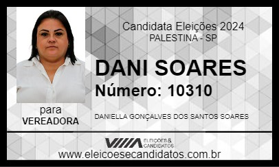 Candidato DANI SOARES 2024 - PALESTINA - Eleições