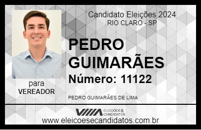 Candidato PEDRO GUIMARÃES 2024 - RIO CLARO - Eleições