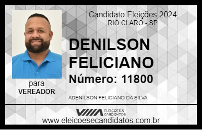 Candidato DENILSON FELICIANO 2024 - RIO CLARO - Eleições