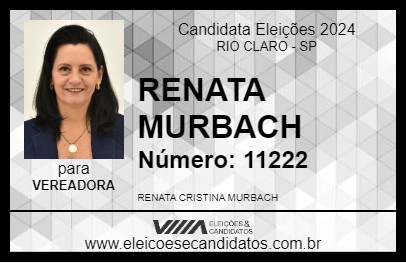 Candidato RENATA MURBACH 2024 - RIO CLARO - Eleições