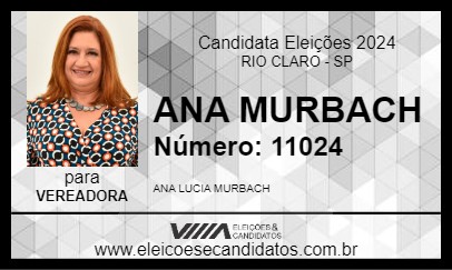 Candidato ANA MURBACH 2024 - RIO CLARO - Eleições