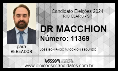 Candidato DR MACCHION 2024 - RIO CLARO - Eleições