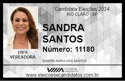 Candidato SANDRA SANTOS 2024 - RIO CLARO - Eleições