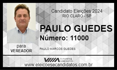 Candidato PAULO GUEDES 2024 - RIO CLARO - Eleições