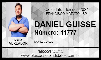 Candidato DANIEL GUISSE 2024 - FRANCISCO MORATO - Eleições