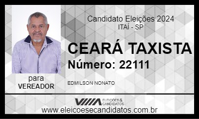 Candidato CEARÁ TAXISTA 2024 - ITAÍ - Eleições