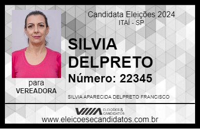 Candidato SILVIA DELPRETO 2024 - ITAÍ - Eleições