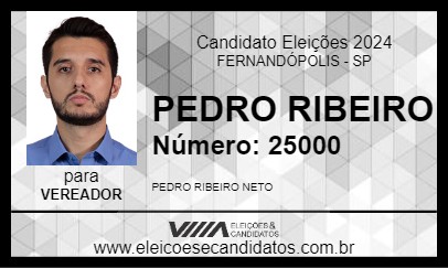 Candidato PEDRO RIBEIRO 2024 - FERNANDÓPOLIS - Eleições