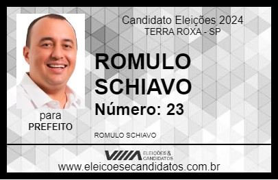 Candidato ROMULO SCHIAVO 2024 - TERRA ROXA - Eleições