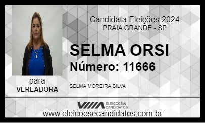 Candidato SELMA ORSI 2024 - PRAIA GRANDE - Eleições