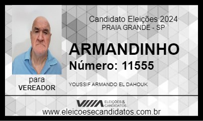 Candidato ARMANDINHO 2024 - PRAIA GRANDE - Eleições