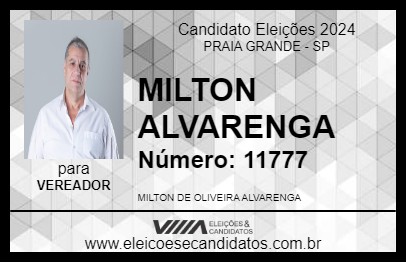 Candidato MILTON ALVARENGA 2024 - PRAIA GRANDE - Eleições