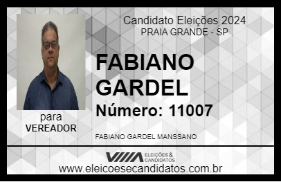 Candidato FABIANO GARDEL 2024 - PRAIA GRANDE - Eleições